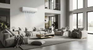 aire acondicionado moderno en uso hogareno