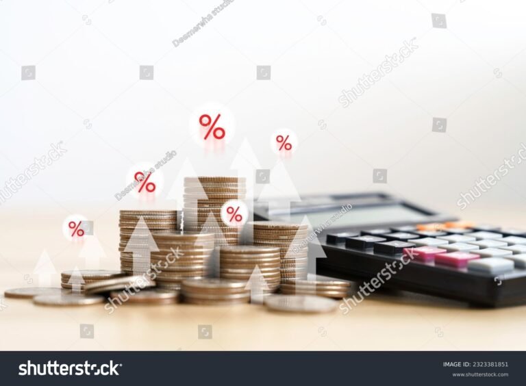 calculadora con simbolos de dinero y porcentaje