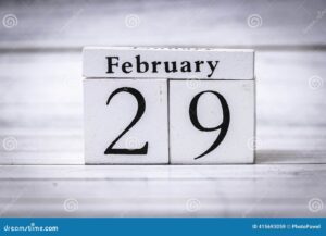 calendario con fecha 29 de febrero resaltada