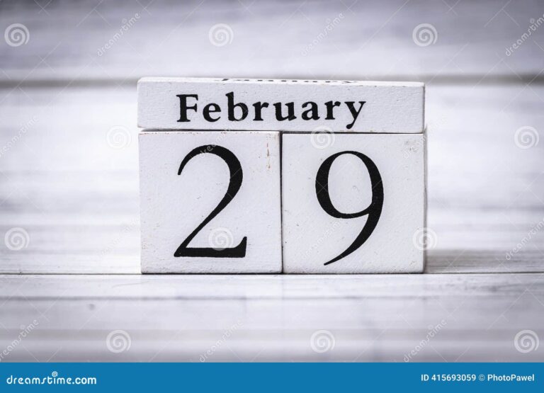 calendario con fecha 29 de febrero resaltada
