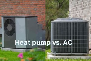 caloventor y aire acondicionado funcionando lado a lado