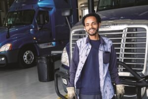 camionero argentino con mezcla de camion y sindicato