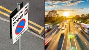 conductor con mate y senal de prohibido