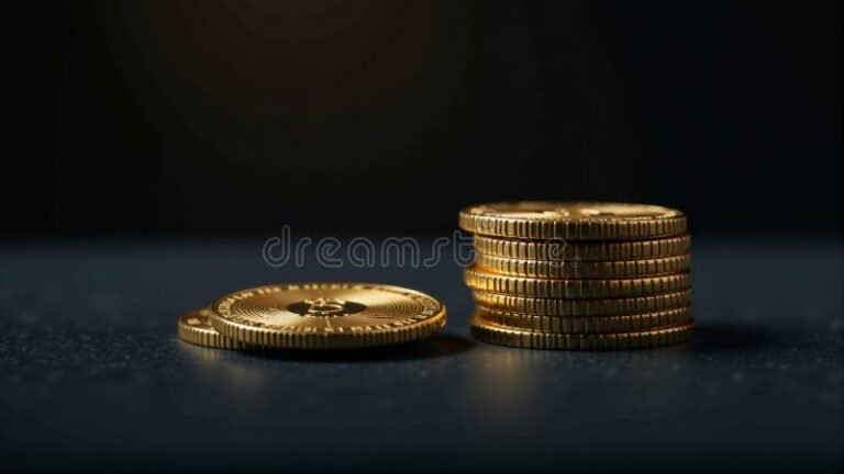 moneda antigua brillante sobre fondo neutro