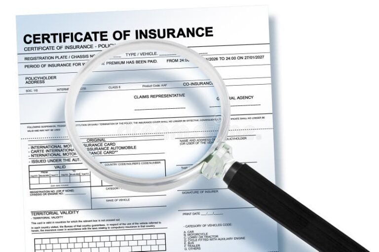 motocicleta con lupa y documentos financieros