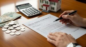 Cuánto paga la categoría H de monotributo en Argentina 3 persona calculando finanzas con calculadora y billetes