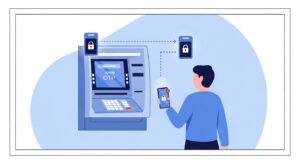 persona utilizando cajero automatico sin tarjeta