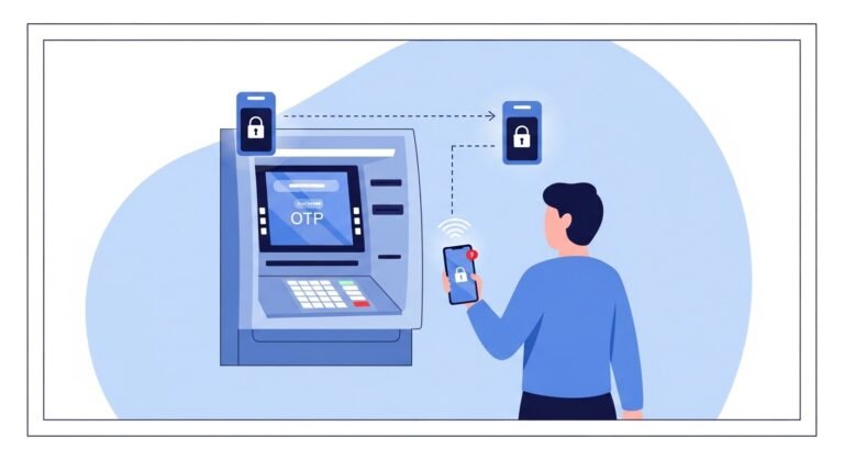 persona utilizando cajero automatico sin tarjeta