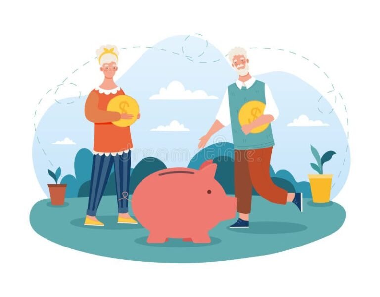 personas mayores felices cobrando pension