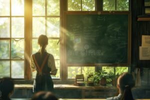 Por qué se celebra el Día del Profesor de Inglés el 2 de septiembre 19 profesor de ingles ensenando en aula iluminada