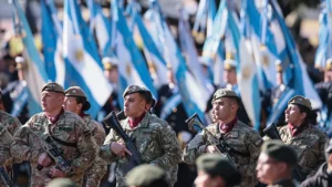 soldados argentinos en formacion militar