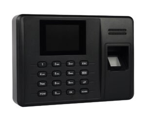 terminal de pago con tarjeta y reloj